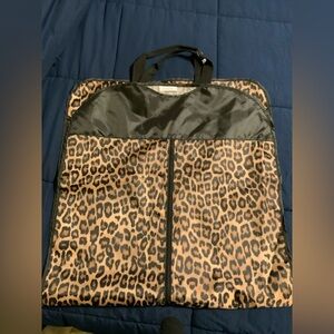 Leopard Print Garment Bag and travel set